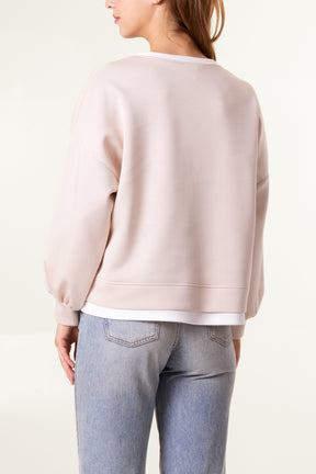 Contrast Border Soft Touch Sweatshirt