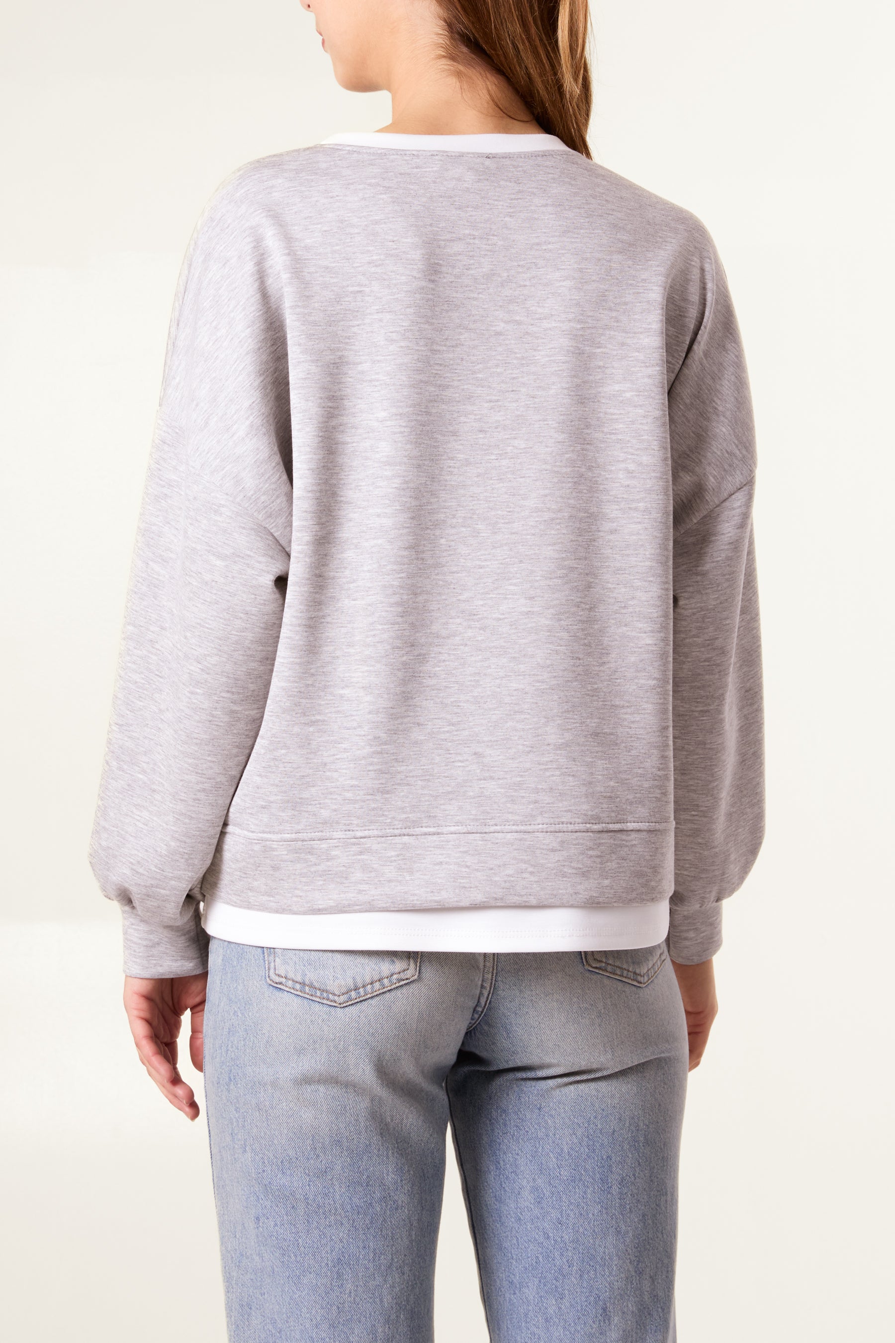 Contrast Border Soft Touch Sweatshirt