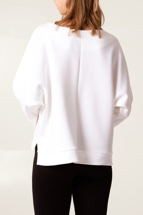 Seam Detail 3/4 Sleeve Sweat Top