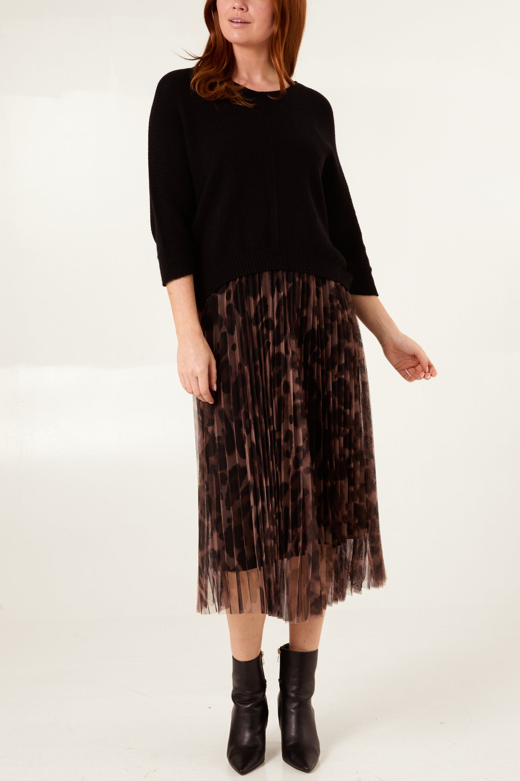 Cheetah Tulle Skirt & Jumper Set