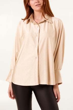 Diamante Stretch Collar Shirt