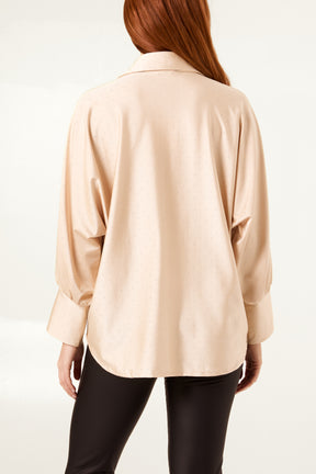 Diamante Stretch Collar Shirt