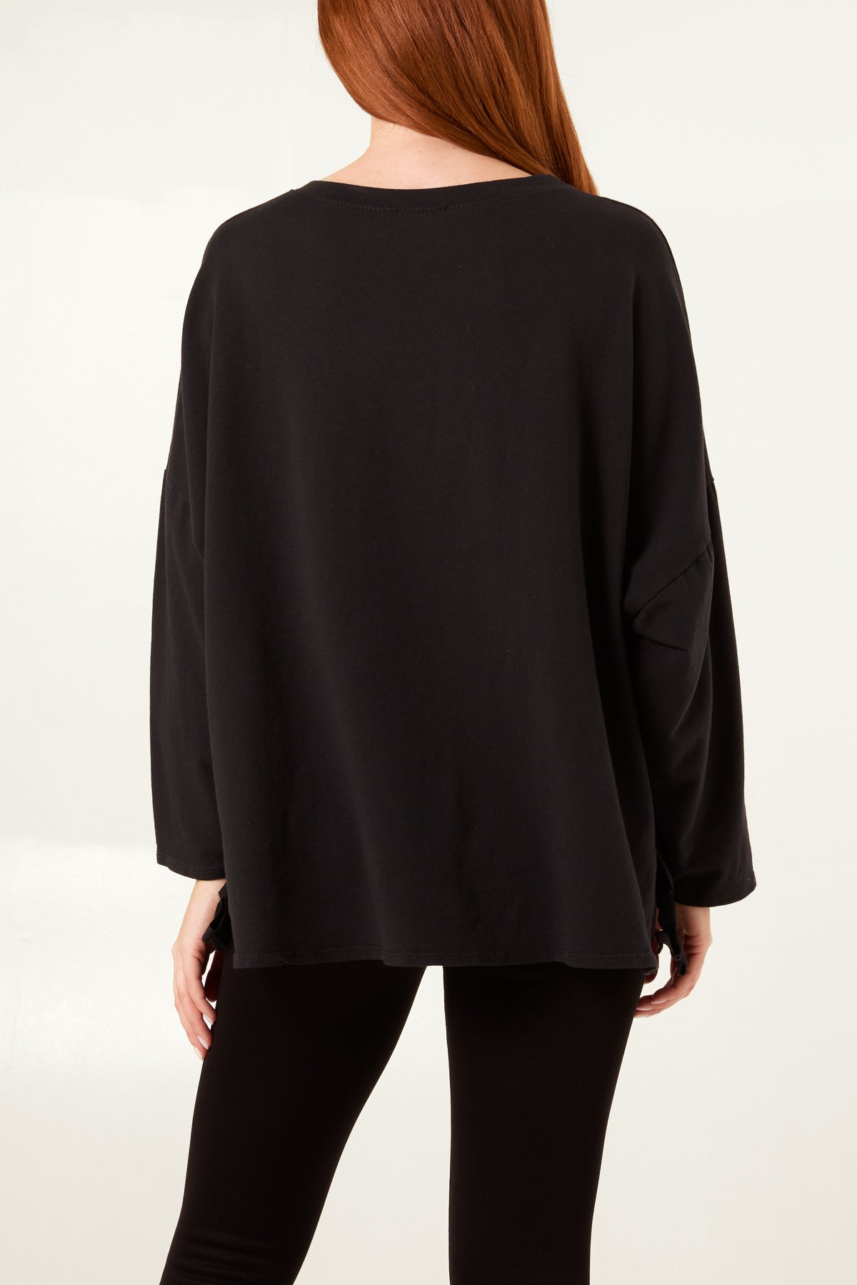 "Amour" Sequins Long Sleeve Cotton Top