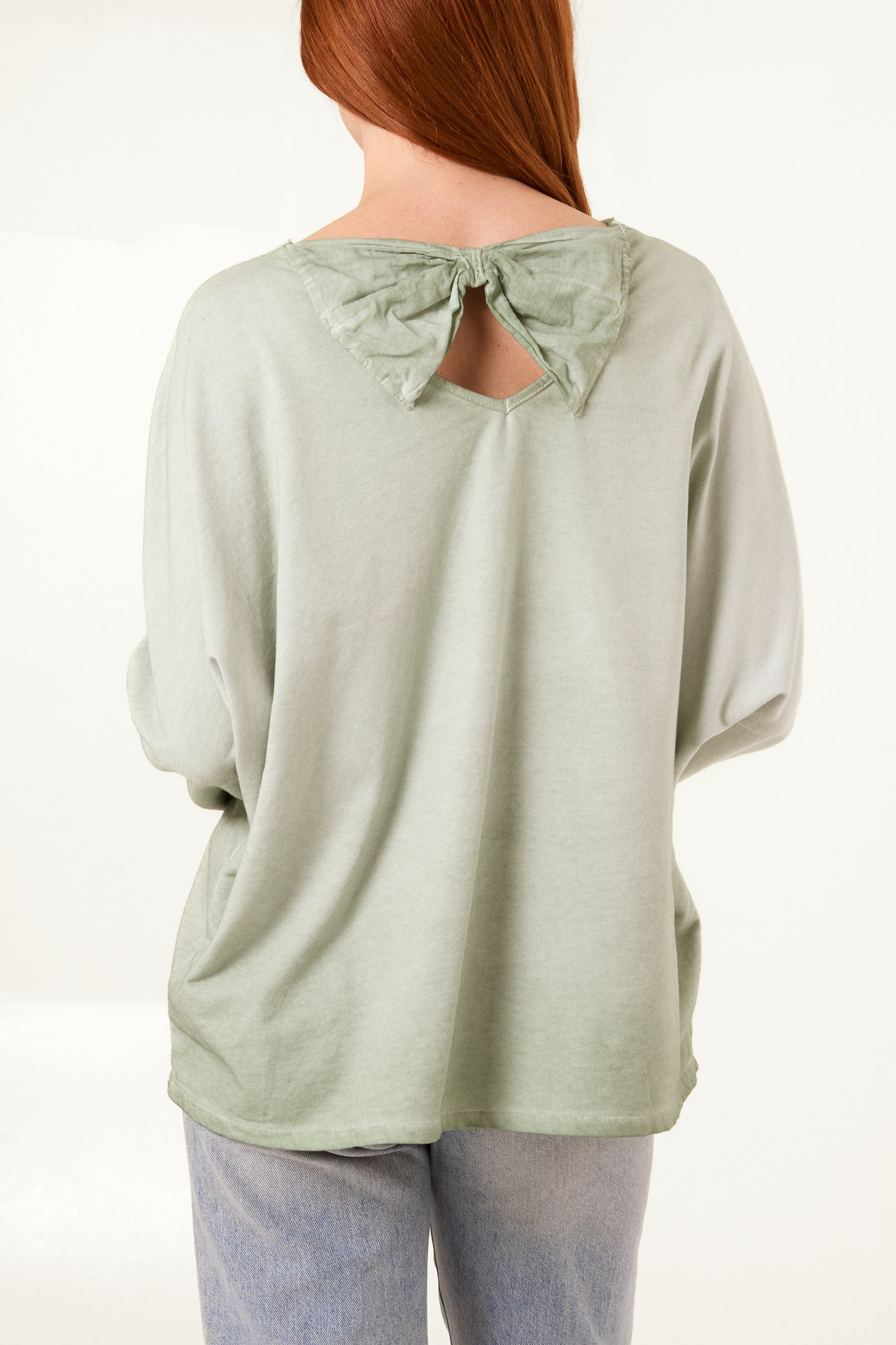 Acid Wash Front & Back Bow Top