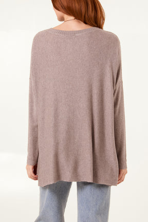 Necklace High Low Fine Knit Jumper