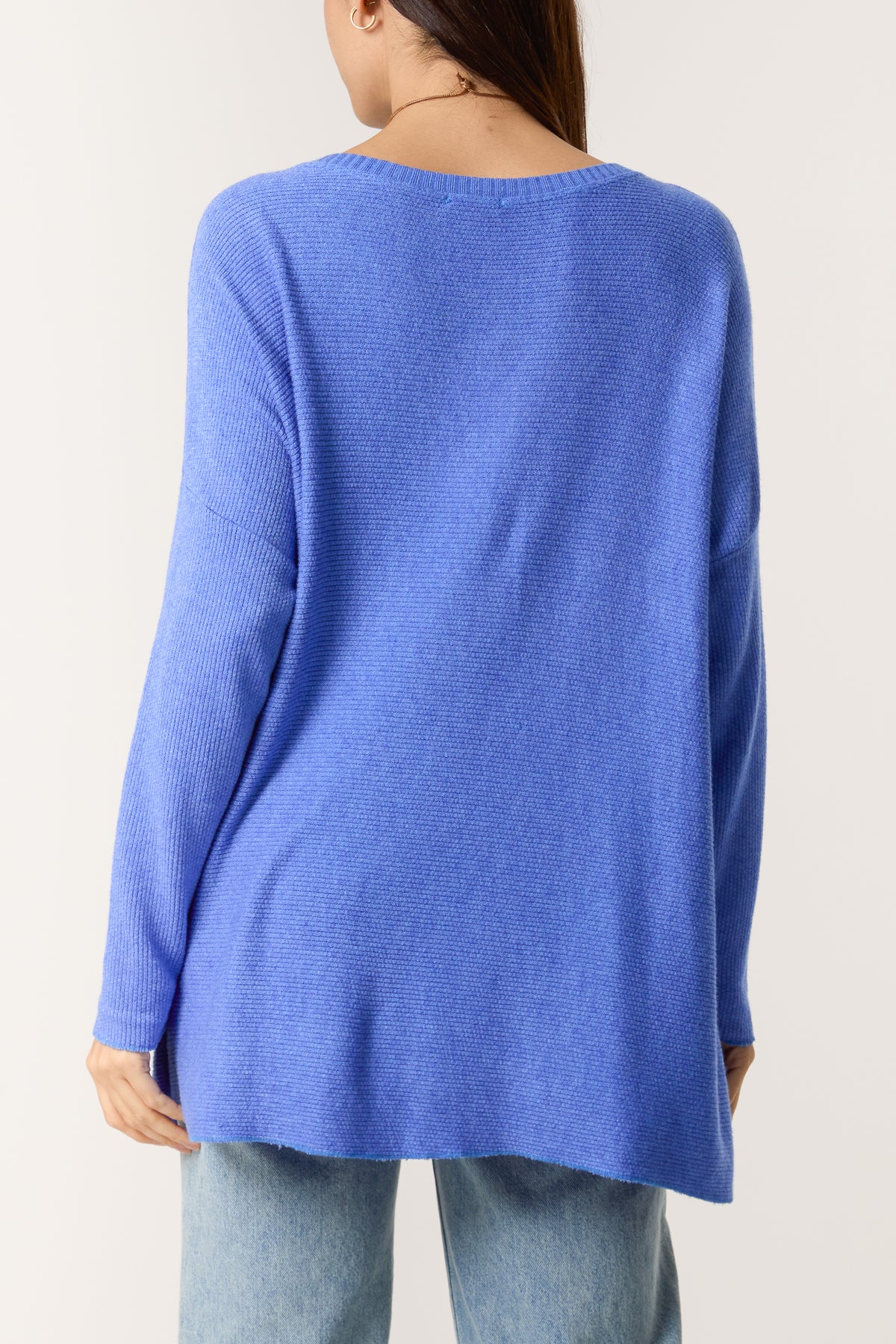 Necklace High Low Fine Knit Jumper