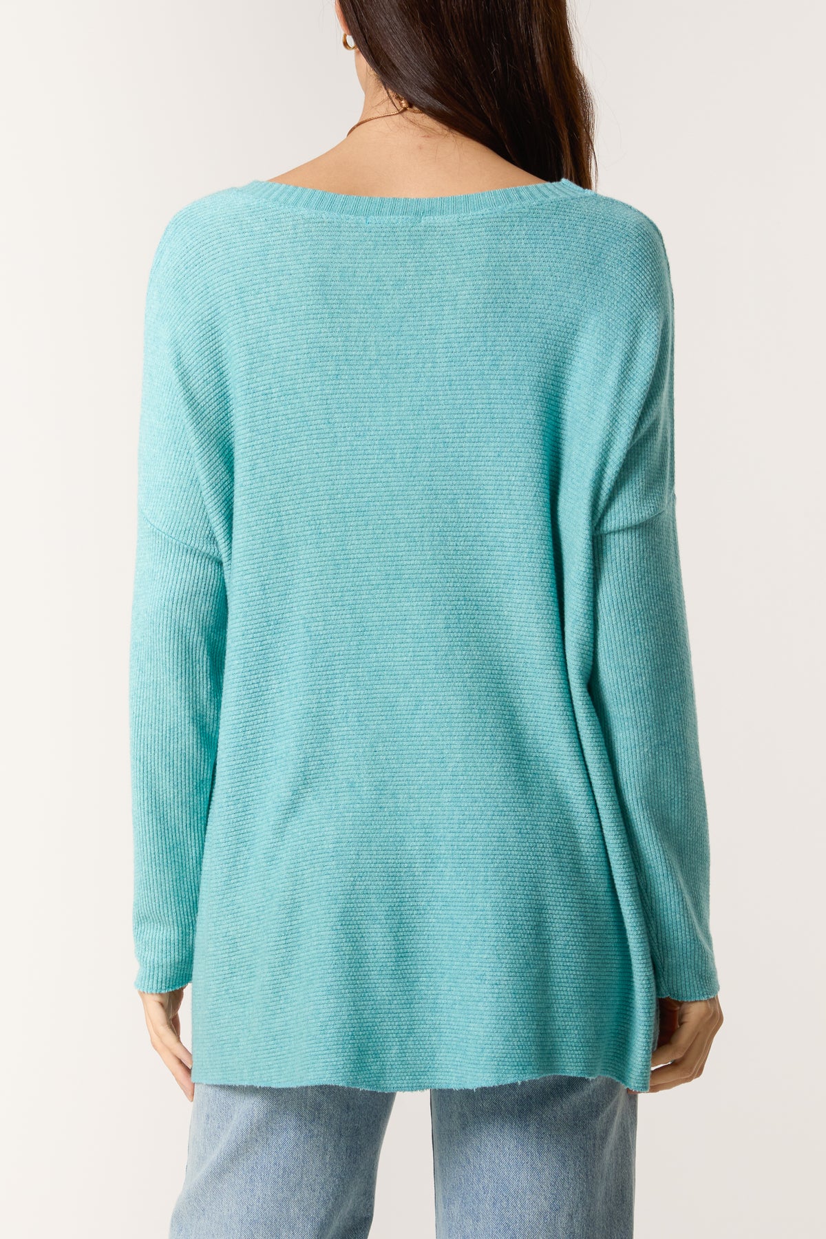 Necklace High Low Fine Knit Jumper