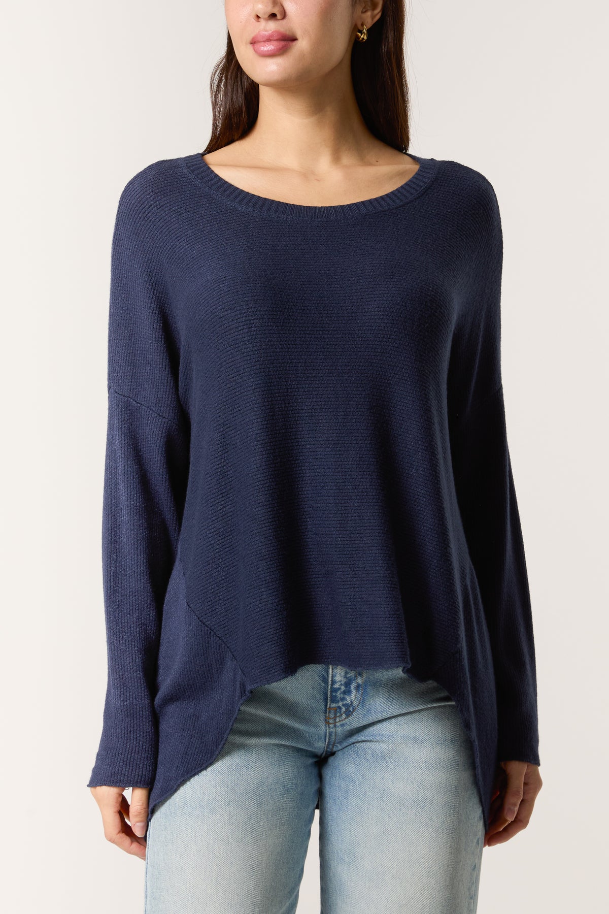 Necklace High Low Fine Knit Jumper