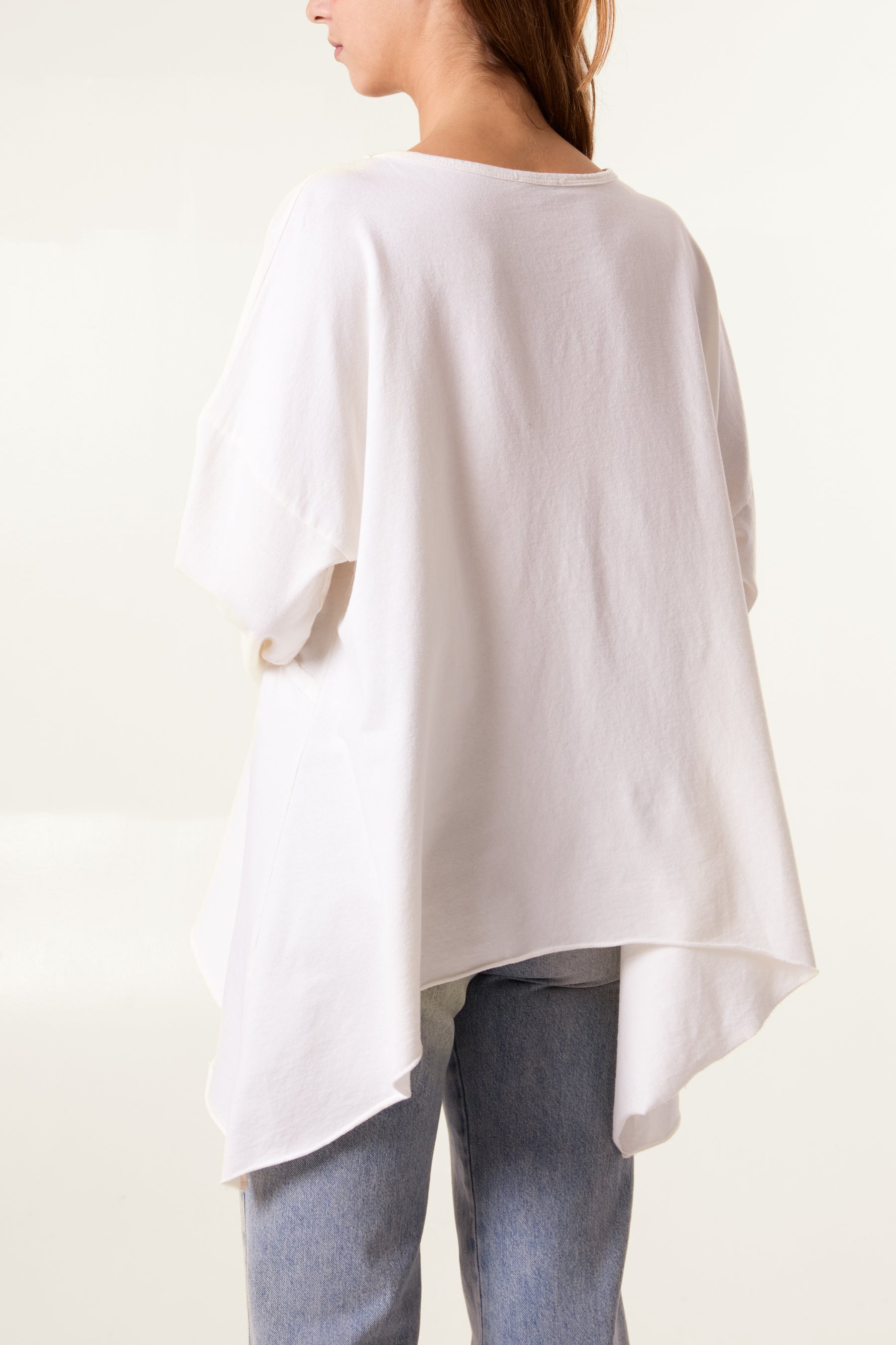 Asymmetric Cotton Long Sleeve Top