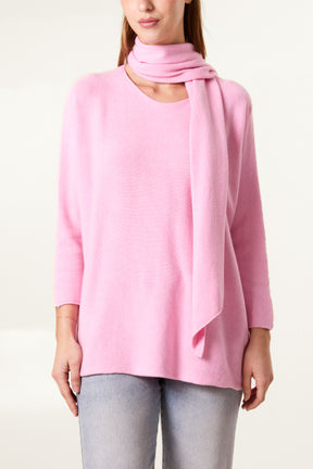 Soft Touch Jumper & Matching Scarf