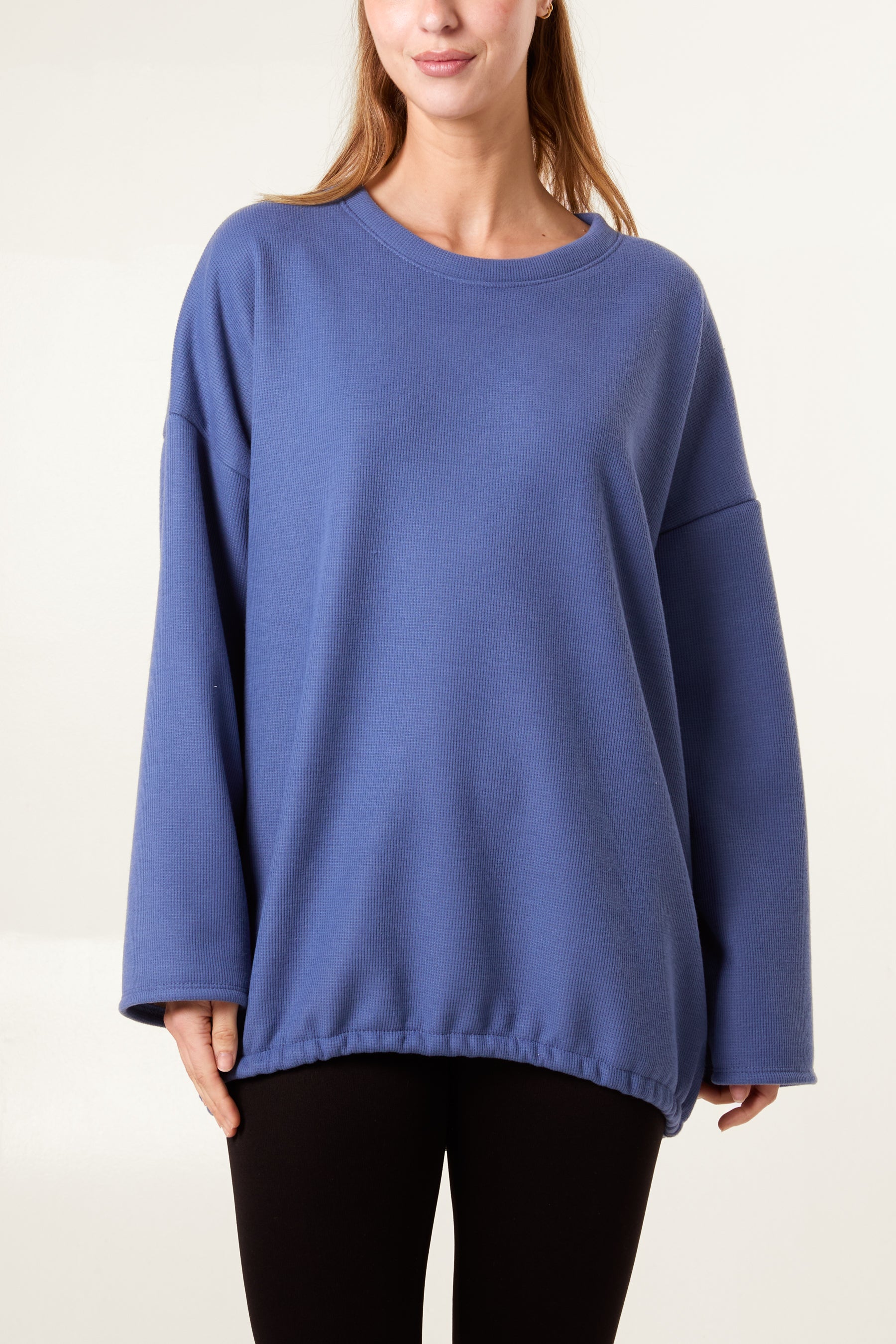 Elastic Back Fleece Lined Sweatshirt