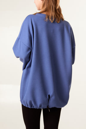 Elastic Back Fleece Lined Sweatshirt