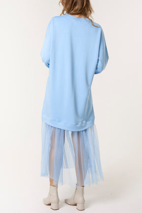 Soft Touch Sweat Dress with Mesh Insert