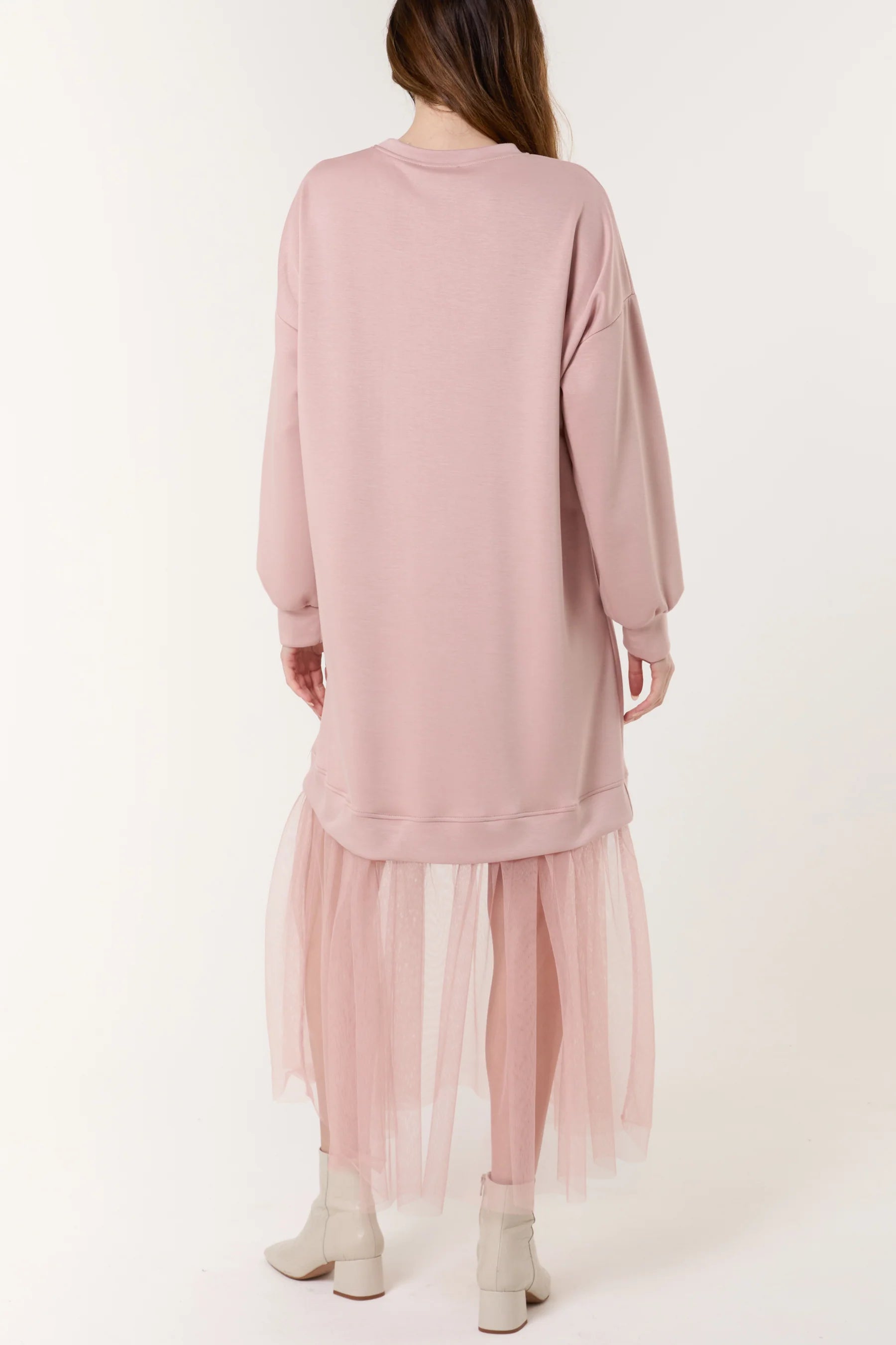 Sof Touch Sweat Dress with Mesh Insert