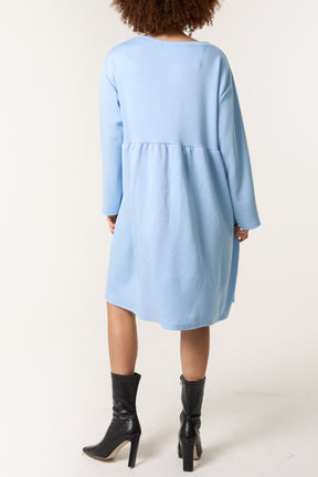 Long Sleeve Sweat Smock Dress