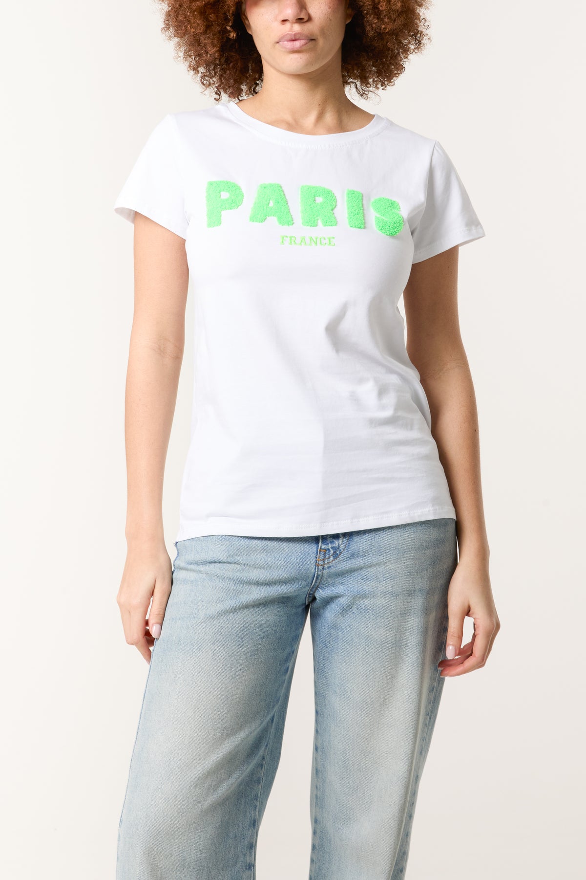 Flocking "PARIS" Short Sleeve T-shirt