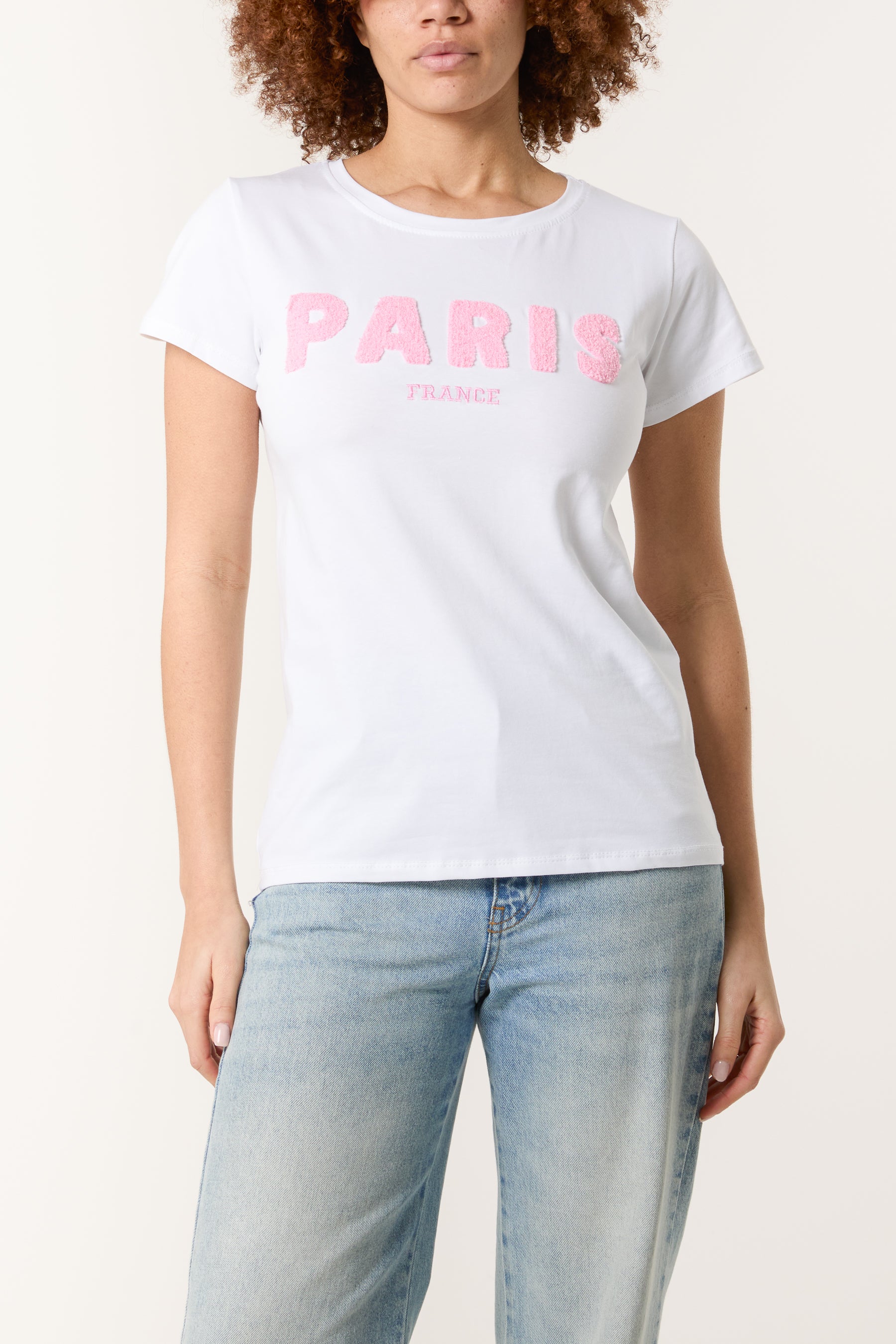 Flocking "PARIS" Short Sleeve T-shirt