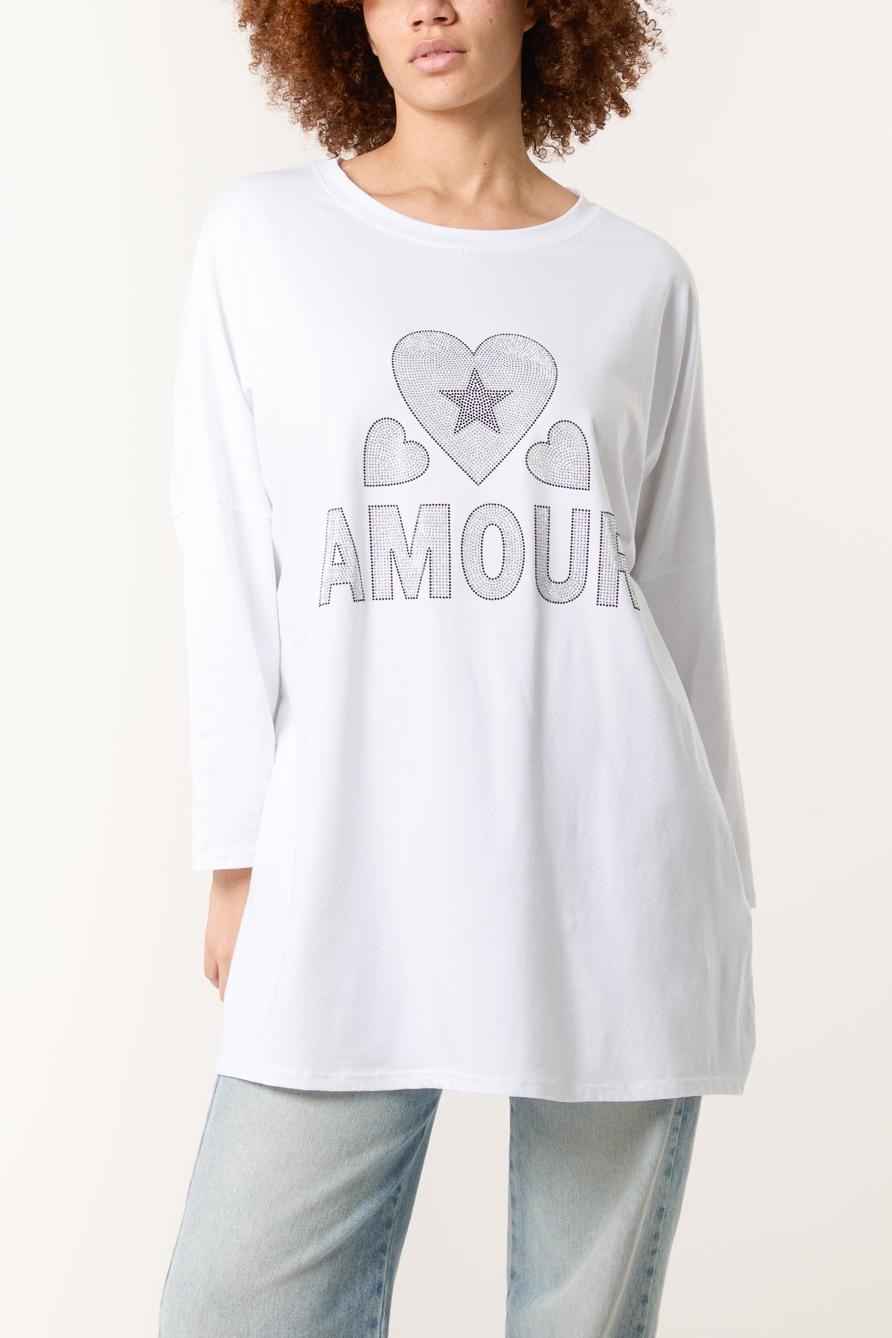 Diamante "Amour" & Hearts Long Top