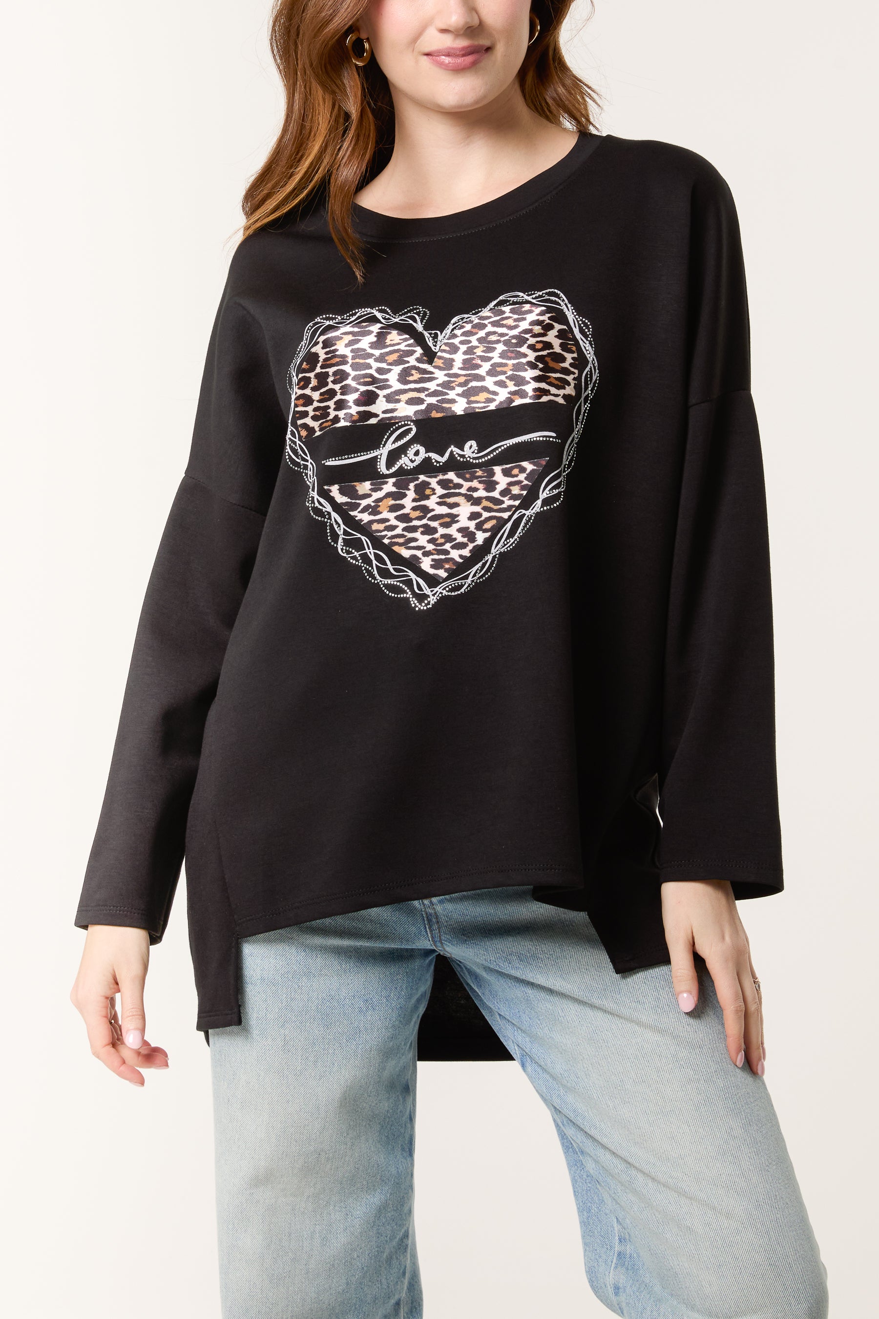 Leopard Heart Soft Touch Sweatshirt