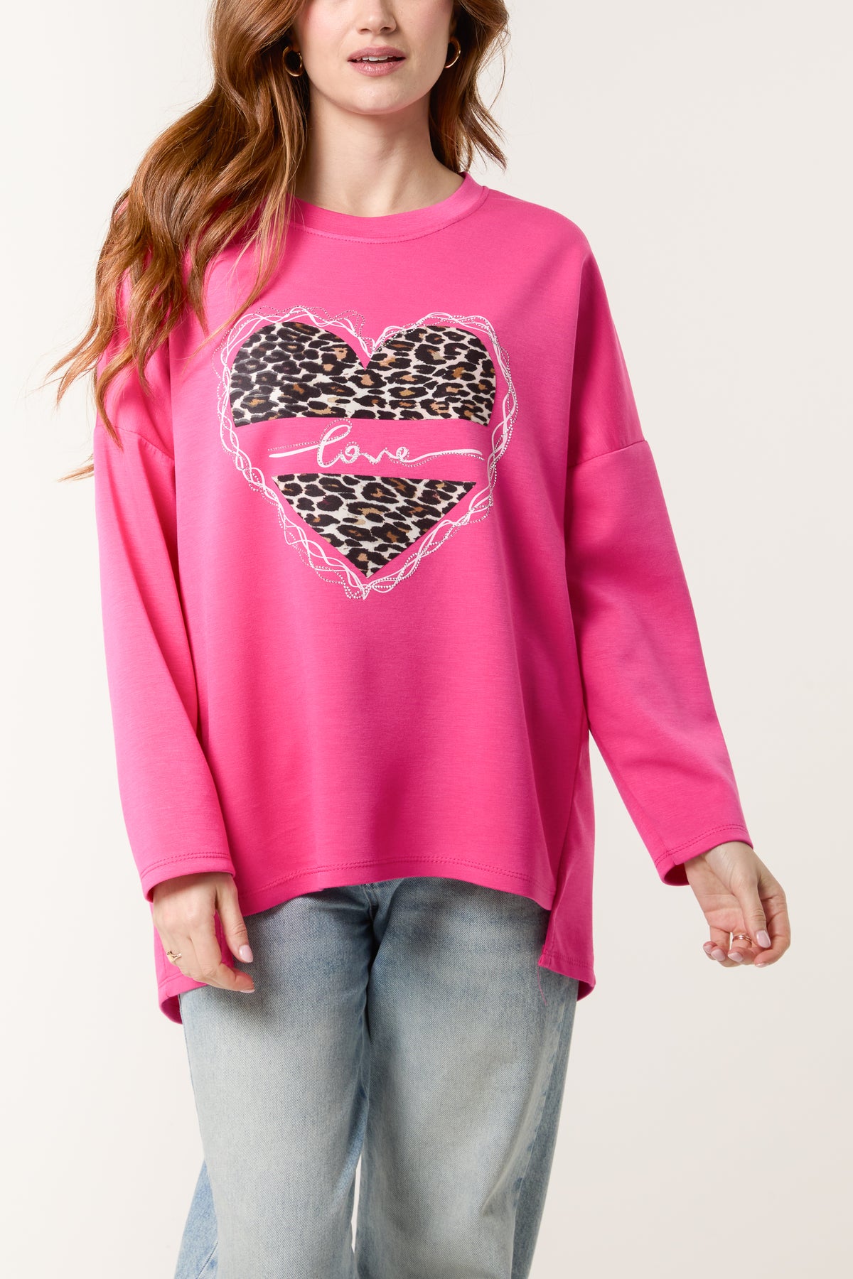 Leopard Heart Soft Touch Sweatshirt