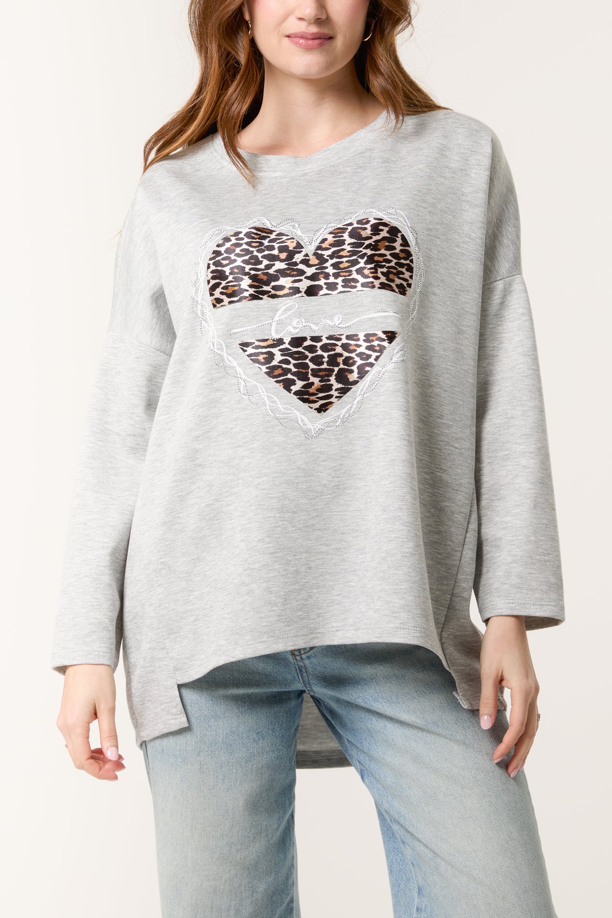 Leopard Heart Soft Touch Sweatshirt