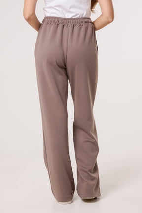 Drawstring Crease-Front Sweat Trousers