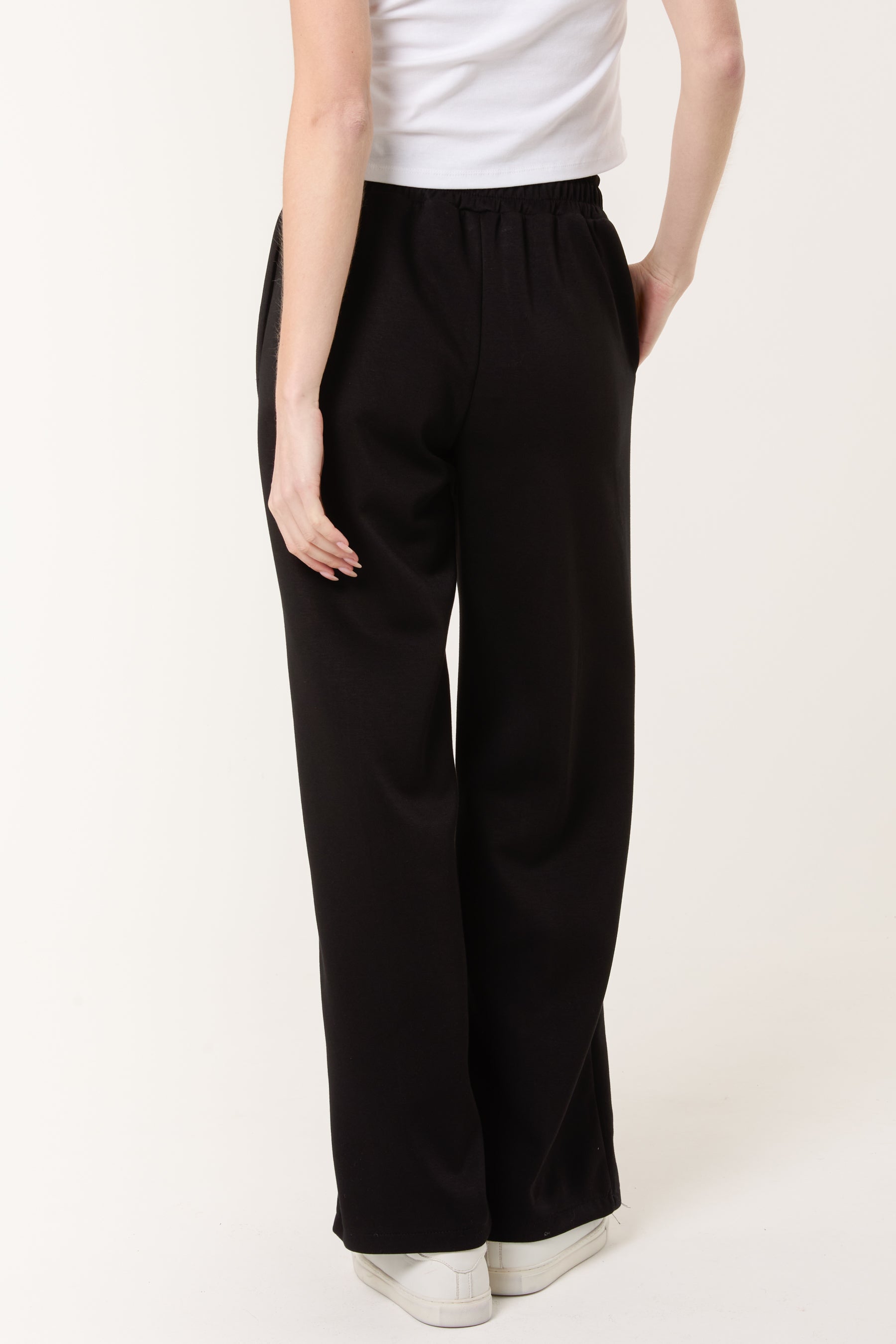 Drawstring Crease-Front Sweat Trousers