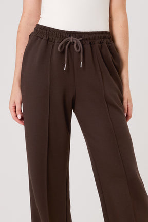 Drawstring Crease-Front Sweat Trousers