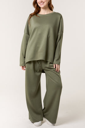 Soft Touch Sweatshirt & Wide Leg Set