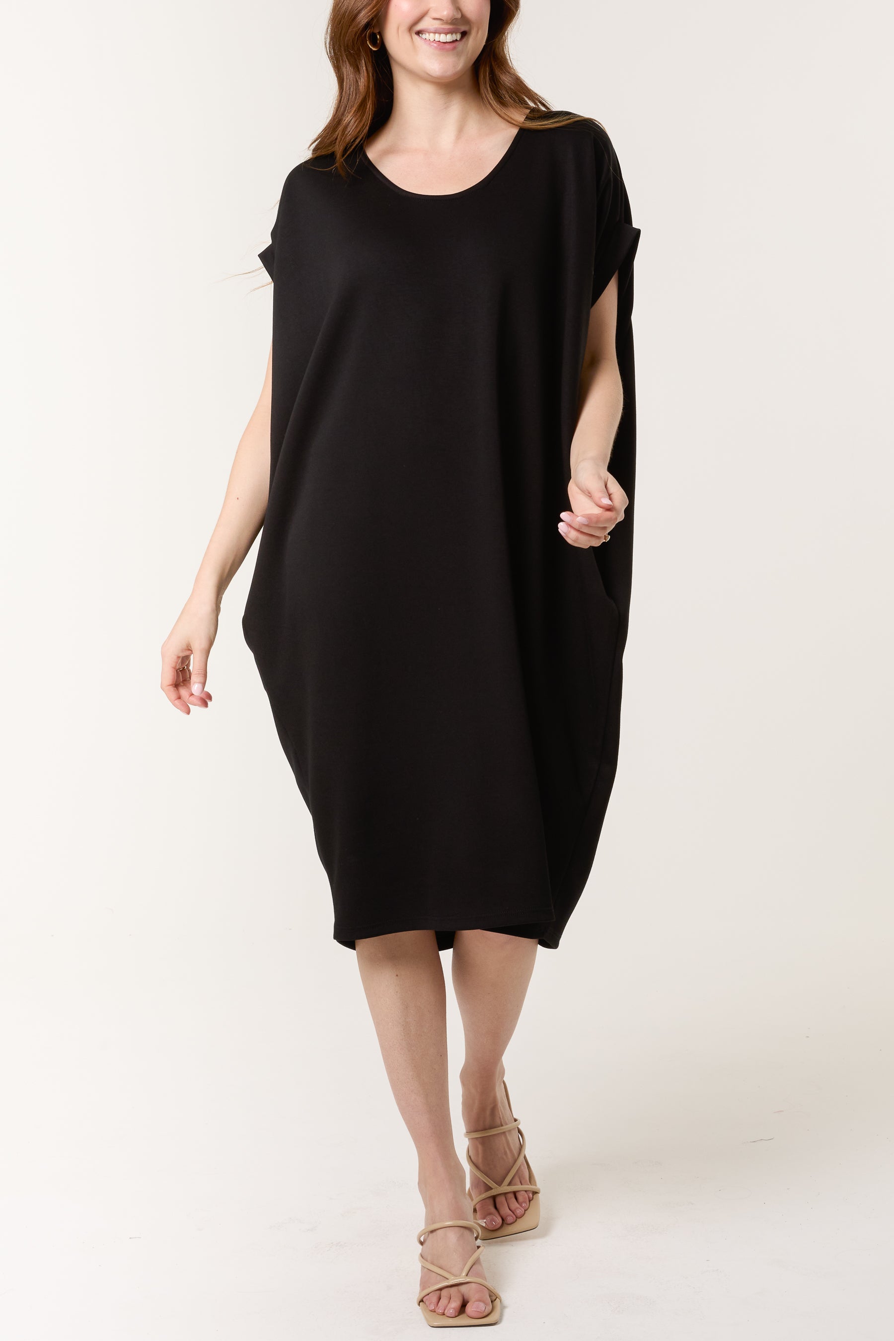 T-Bar Short Sleeve Soft Touch Dress