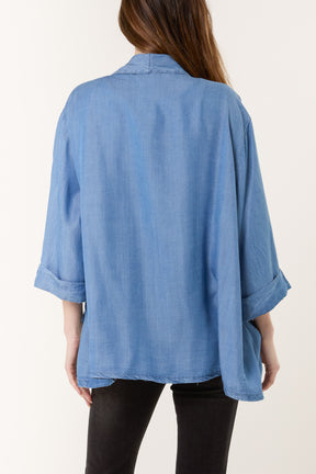 Floaty Denim Pockets Kimono