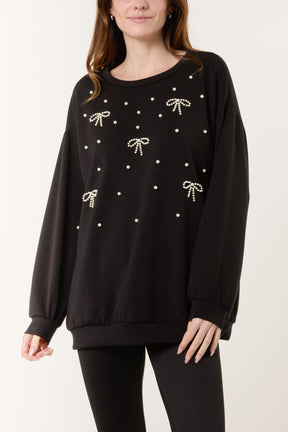 Pearl Bows Soft Touch Sweatshirt