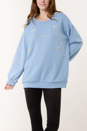 Pearl Bows Soft Touch Sweatshirt