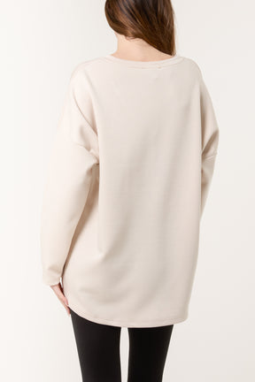 Flocking "NEW YORK" V-Neck Sweatshirt