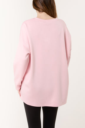 Flocking "NEW YORK" V-Neck Sweatshirt