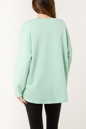 Flocking "NEW YORK" V-Neck Sweatshirt