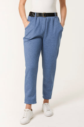 Belted High Waisted Soft Touch Trousers