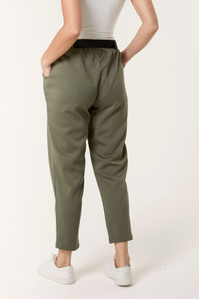 Belted High Waisted Soft Touch Trousers