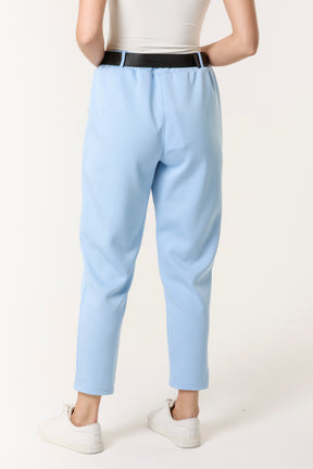 Belted High Waisted Soft Touch Trousers