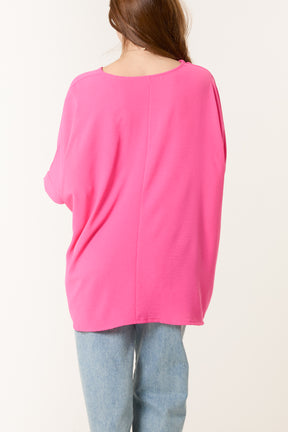 Necklace Batwing Short Sleeve Top