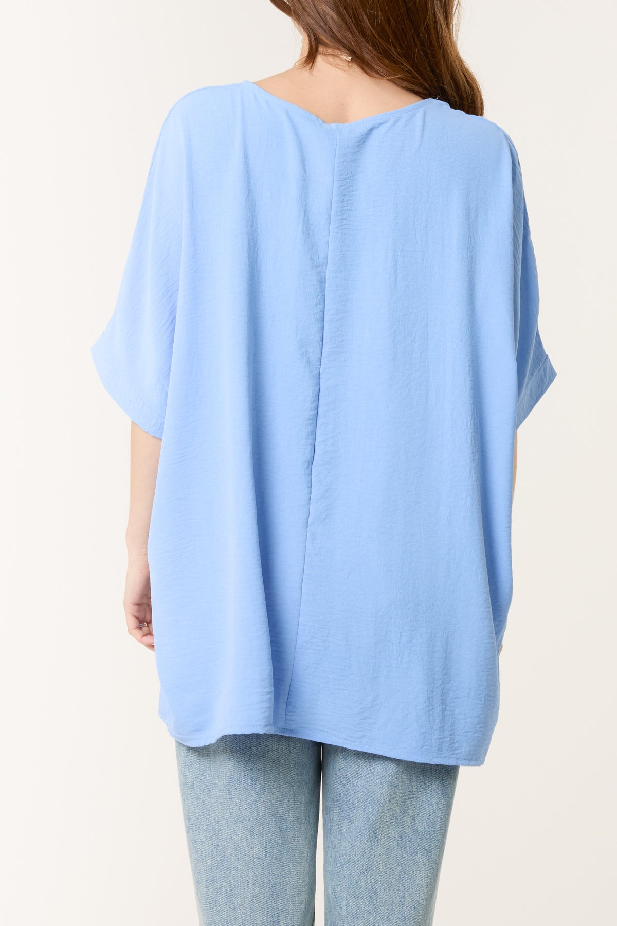 Necklace Batwing Short Sleeve Top