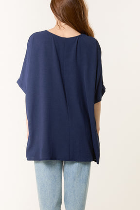 Necklace Batwing Short Sleeve Top