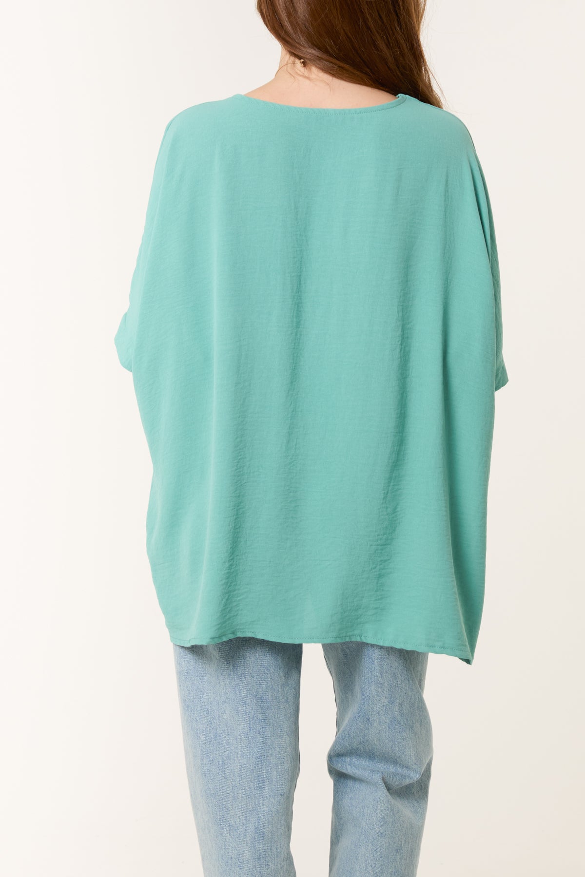 Necklace Batwing Short Sleeve Top