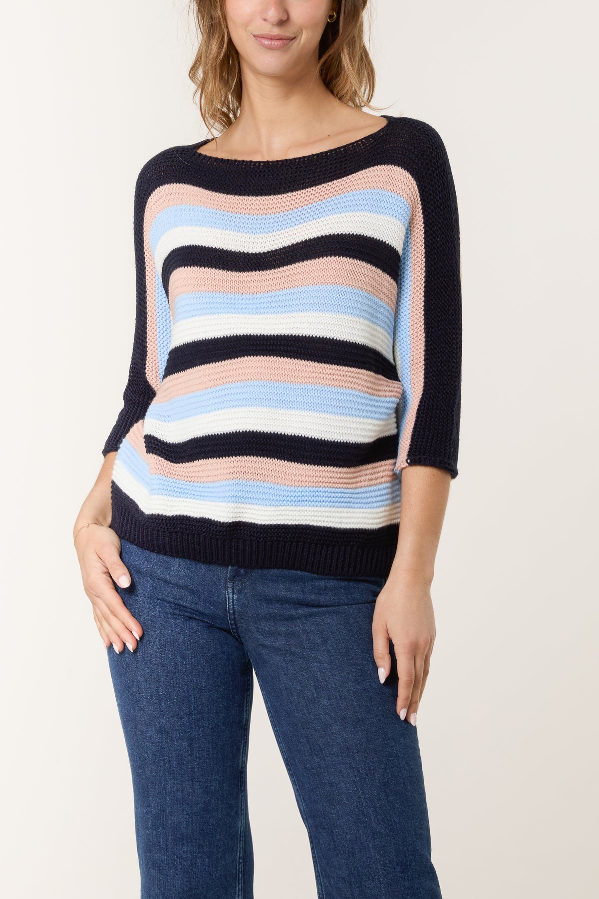 Rainbow Striped Knit Jumper