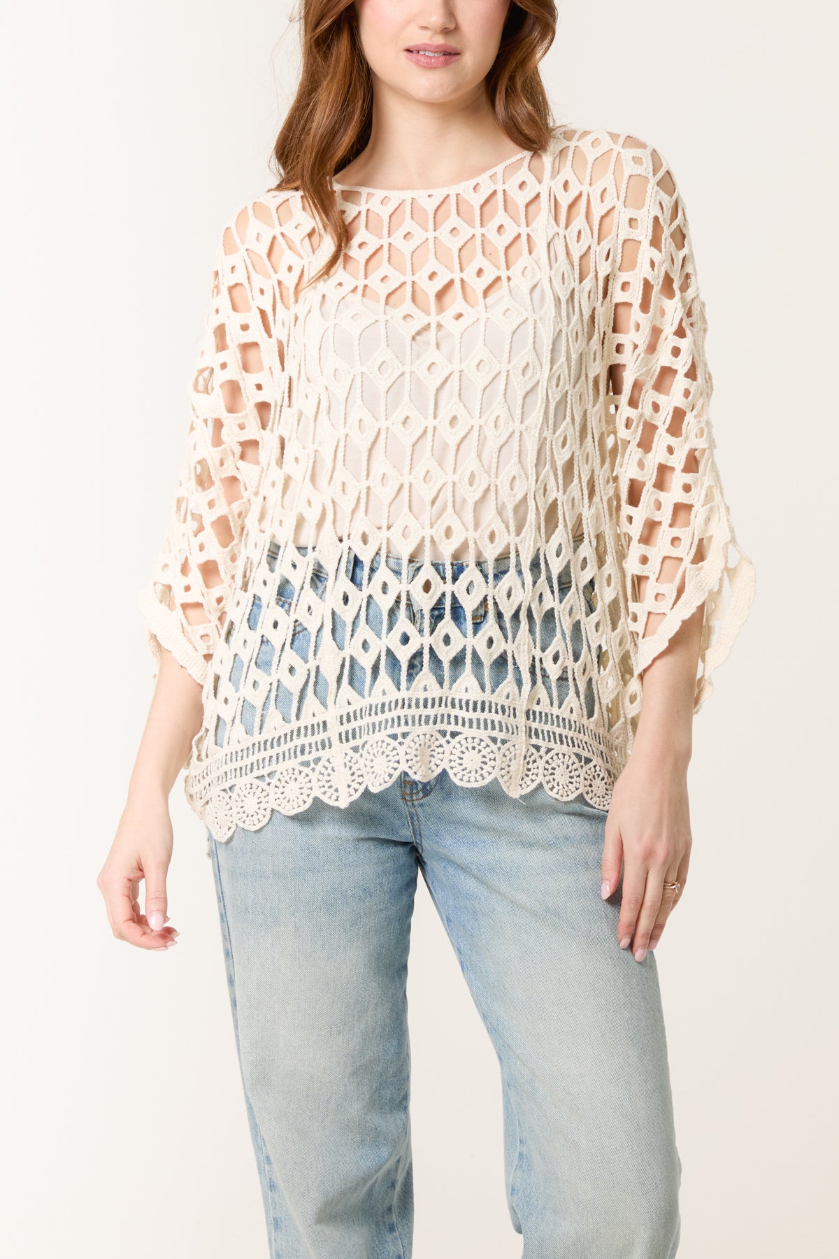 Diamond Shaped Crochet Cotton Top