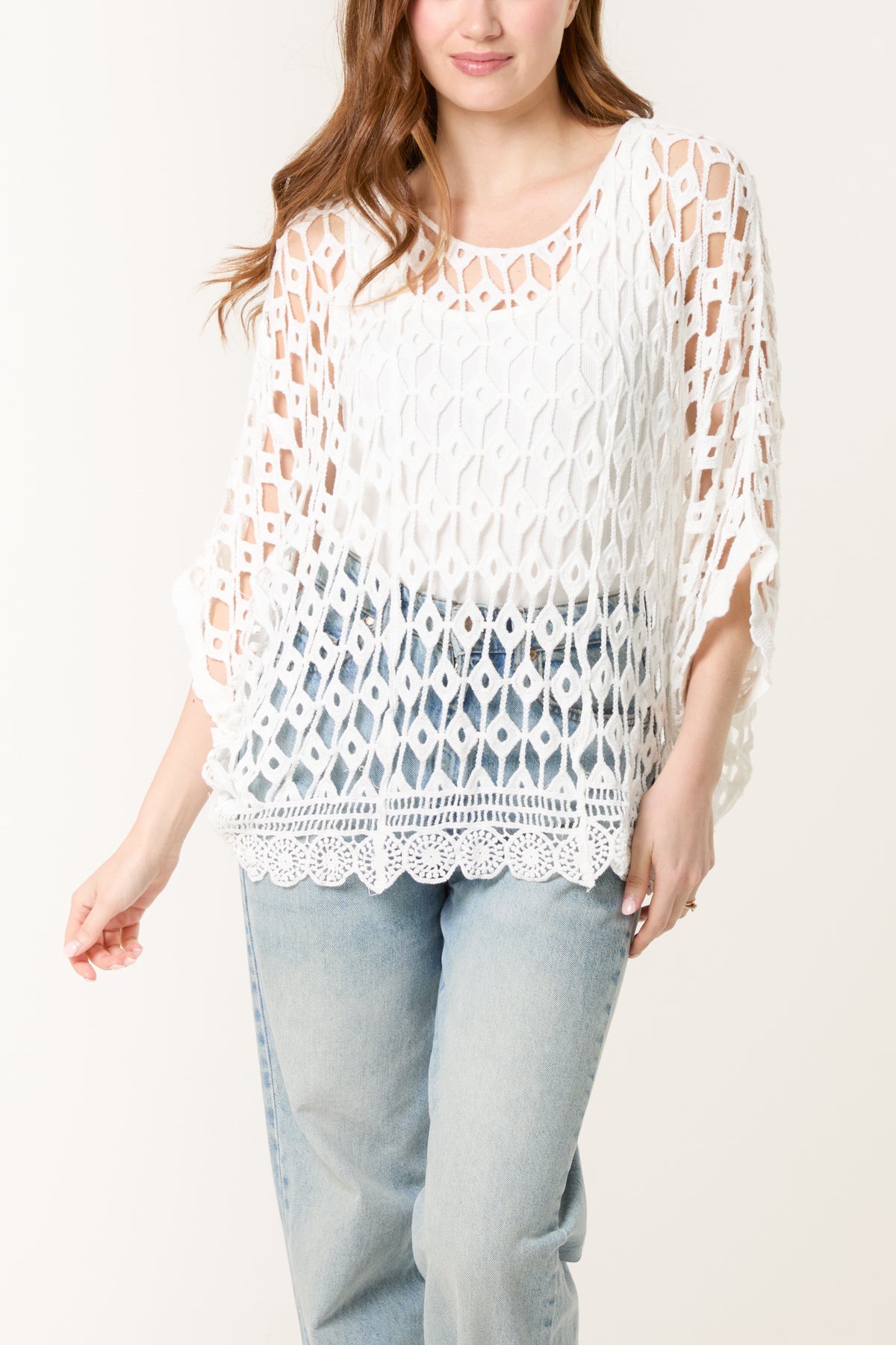 Diamond Shaped Crochet Cotton Top