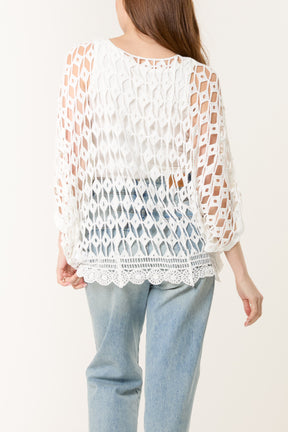 Diamond Shaped Crochet Cotton Top