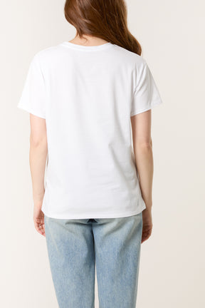 Flocking "AMOUR" Short Sleeve T-Shirt