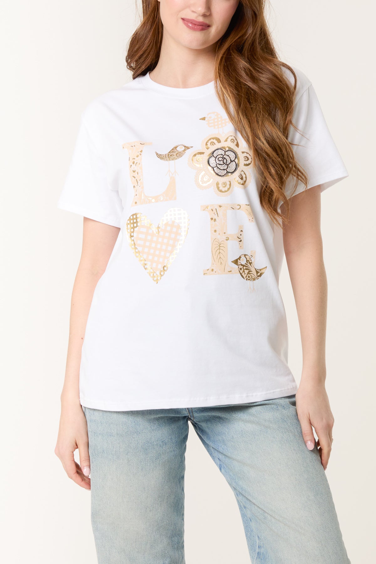 "LOVE" Foil Short Sleeve T-Shirt