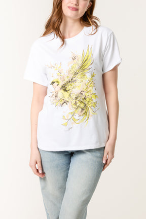 Bird & Flowers Short Sleeve T-Shirt